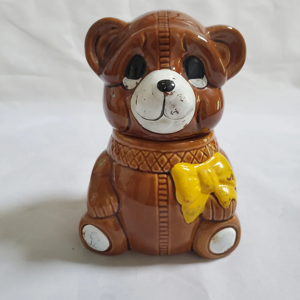 Vintage Teddy Bear Honey Jar